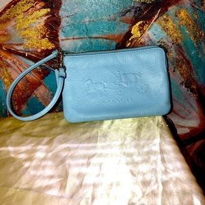 Coach Zip Wristlet With Horse And Carriage